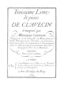 Partition complète (cleaned scans), Troisième Livre de Pièces de Clavecin