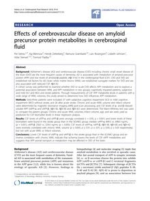 Effects of cerebrovascular disease on amyloid precursor protein metabolites in cerebrospinal fluid