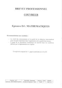 Bp couvreur mathematiques 2006