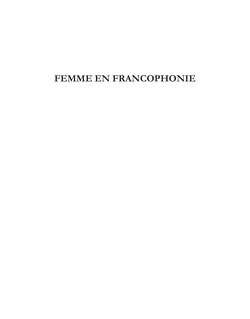 Femme en Francophonie