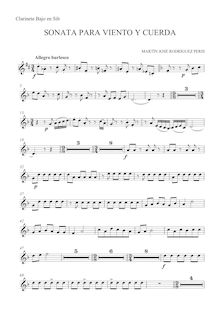 Partition basse clarinette (B♭), Sonata para viento, cuerda y arpa