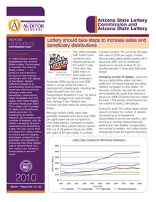 AZ Lotter Commission Performance Audit Report Highlights