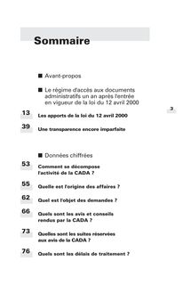 L Accès aux documents administratifs : 10ème rapport d activité 1999-2001 de la Commission d accès au documents administratifs