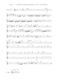 Partition Clarion (solo) , partie, Versuch einer Anleitung zur heroisch-musikalischen Trompeter-und Pauker-Kunst