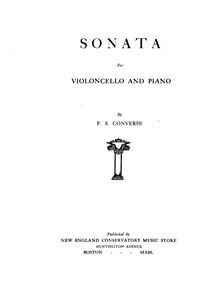 Partition de violoncelle, Sonata pour violoncelle et Piano par Frederick Shepherd Converse