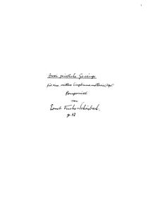 Partition complète, 2 geistliche Gesänge, Op.43, Fuchs-Schönbach, Ernst