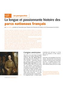 L histoire des parcs nationaux français.