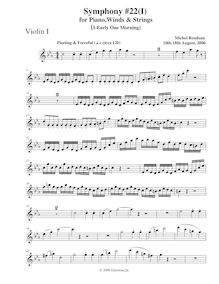 Partition violons I, Symphony No.22, C minor, Rondeau, Michel