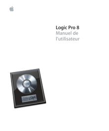 Logic Pro 8 Manuel de l’utilisateur