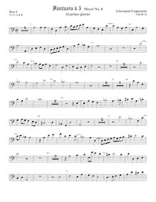 Partition viole de basse 2, Fantasia pour 5 violes de gambe, RC 33