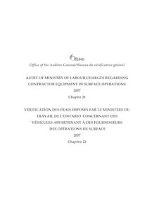 Audit of Ministry of Labour Orders May 13 08