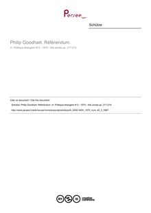 Philip Goodhart. Référendum  ; n°2 ; vol.40, pg 217-219