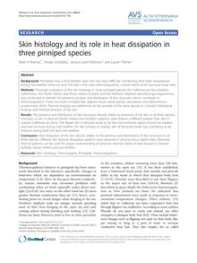 Skin histology and its role in heat dissipation in three pinniped species