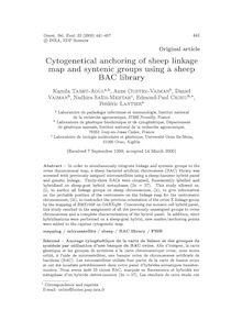 Cytogenetical anchoring of sheep linkage map and syntenic groups using a sheep BAC library