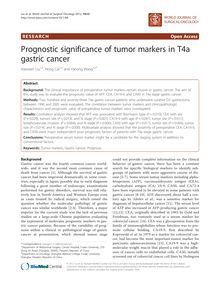 Prognostic significance of tumor markers in T4a gastric cancer