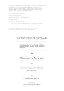 The Proverbs of Scotland