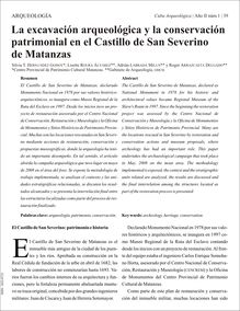 LA EXCAVACIÓN ARQUEOLÓGICA Y LA CONSERVACIÓN PATRIMONIAL EN EL CASTILLO DE SAN SEVERINO DE MATANZAS
