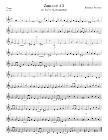 Partition ténor viole de gambe, aigu clef, chansonnettes, ou Little Short chansons to Three Voyces