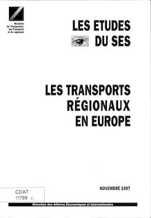 Les transports régionaux en Europe. : 1