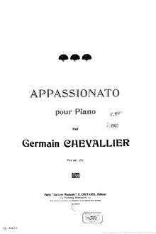 Partition complète, Appassionato, C minor, Chevallier, Germain