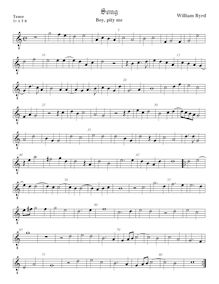 Partition ténor viole de gambe 2, octave aigu clef, chansons of Sundry Natures