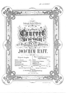 Partition de violon, violon Concerto No.1, Op.161, Raff, Joachim par Joachim Raff