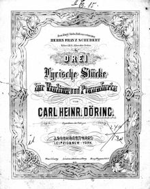 Partition de piano, 3 Lyrische  Stücke, Op.6, Döring, Karl Heinrich