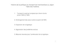 Histoire de la politique du transport de marchandises au Japon ...