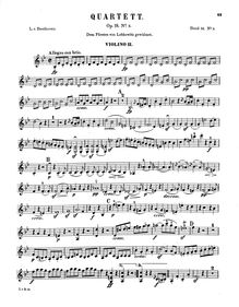 Partition violon 2, corde quatuor No.6, Op.18/6, B♭ major, Beethoven, Ludwig van par Ludwig van Beethoven