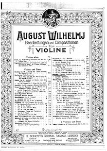 Partition violon et partition de piano, partition de violon, Paraphrase über Walther s Preislied aus Die Meistersinger von Nürnberg