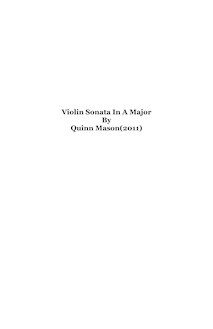 Partition complète et , partie, violon Sonata, A major