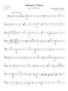 Partition Trombone 3/Tuba, Andante et Finale, Анданте и финал, B♭ major–E♭ major