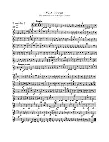 Partition trompette 1, 2 (en C), Die Entführung aus dem Serail, The Abduction from the Seraglio
