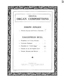 Partition complète, Toccatina on Ancient Plain-Song, Hull, Arthur Eaglefield