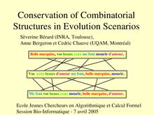 Conservation of Combinatorial Structures in Evolution Scenarios