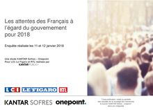 Les attentes des Français à l’égard du gouvernement pour 2018