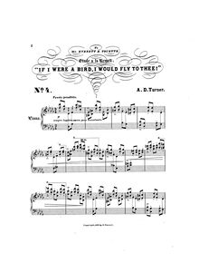 Partition , Etude a la Henselt,  If I were a bird, I would fly to thee! , 6 Concert Etudes