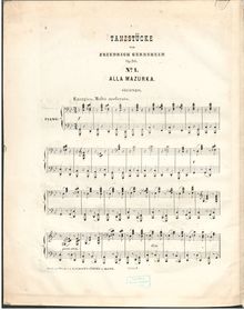 Partition Book , , Alla mazurka et , All Ongarese, 4 Tanzstücke, Op.30
