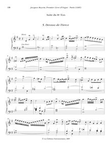 Partition , Dessus de Tierce, Oeuvres complètes d orgue, Boyvin, Jacques