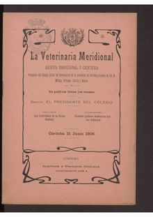 La Veterinaria Meridional, n. 12 (1906)
