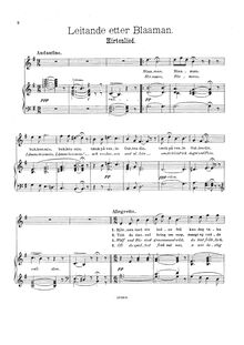 Partition No.2 Leitande ettter Blaaman (Hirtenlied), 8 chansons