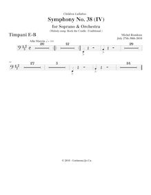 Partition timbales, Symphony No.38  Children s Lullabies , E major
