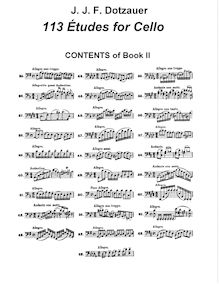 Partition Book 2 (Nos.35-62), 113 Etudes pour violoncelle, 113 Etudes for Violoncello