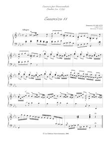 Partition Esserciso 11, Essercizi per Gravicembalo, Lessons for Harpsichord