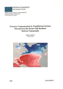 Pressure compensation by equilibrium surface elevation in the ocean with realistic bottom topography