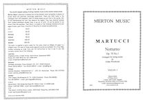 Partition parties complètes, nocturnes, Op.70, Martucci, Giuseppe