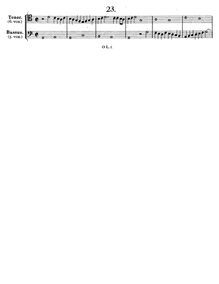 Partition , Duet pour ténor et basse (low clefs: C4, F4), Duodecim bicinia sine textu