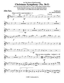 Partition Alto saxophone, Symphony No.36  Christmas Symphony , F major