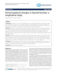Periconceptional changes in thyroid function: a longitudinal study