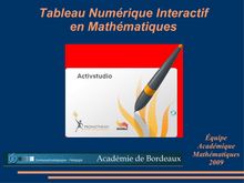 Tableau Numérique Interactif en Mathématiques